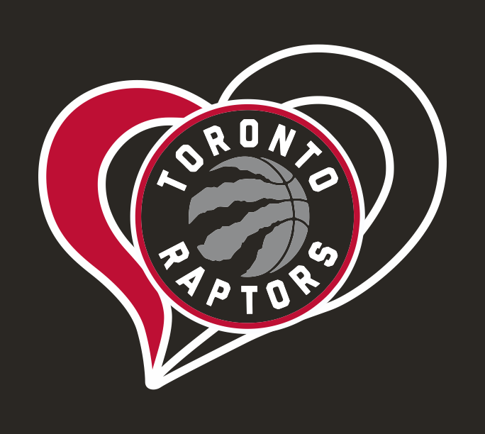 Toronto Raptors Heart Logo iron on paper